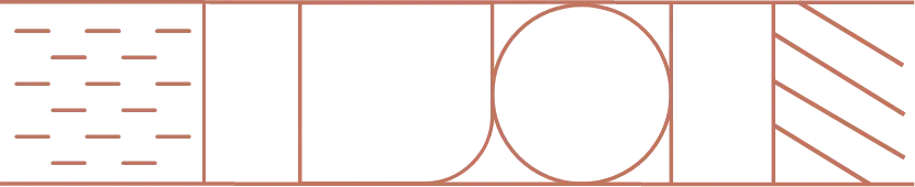 Fond ocre graphique, agence Lacoste paysagiste à Bordeaux